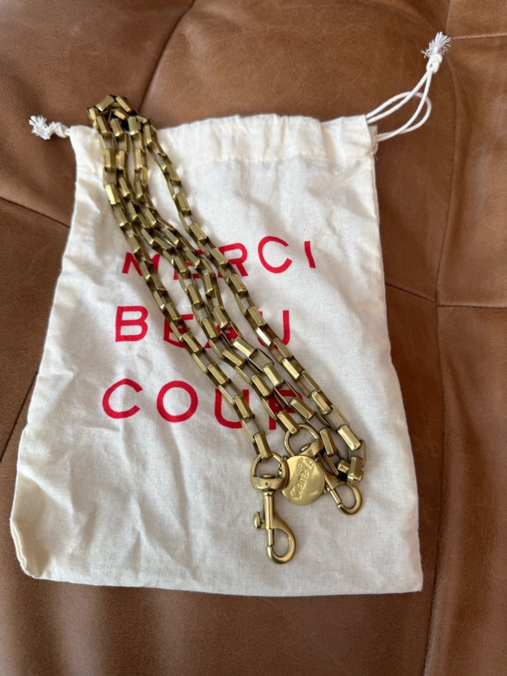 Clare V. Box Chain Crossbody Strap